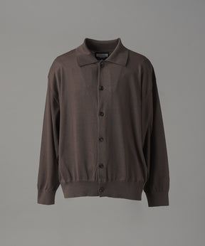 Airy Striped Gabardine Prime-Over Short-sleeved Shirt