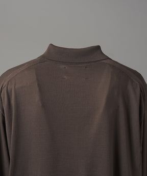 Airy Striped Gabardine Prime-Over Short-sleeved Shirt