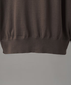 Airy Striped Gabardine Prime-Over Short-sleeved Shirt