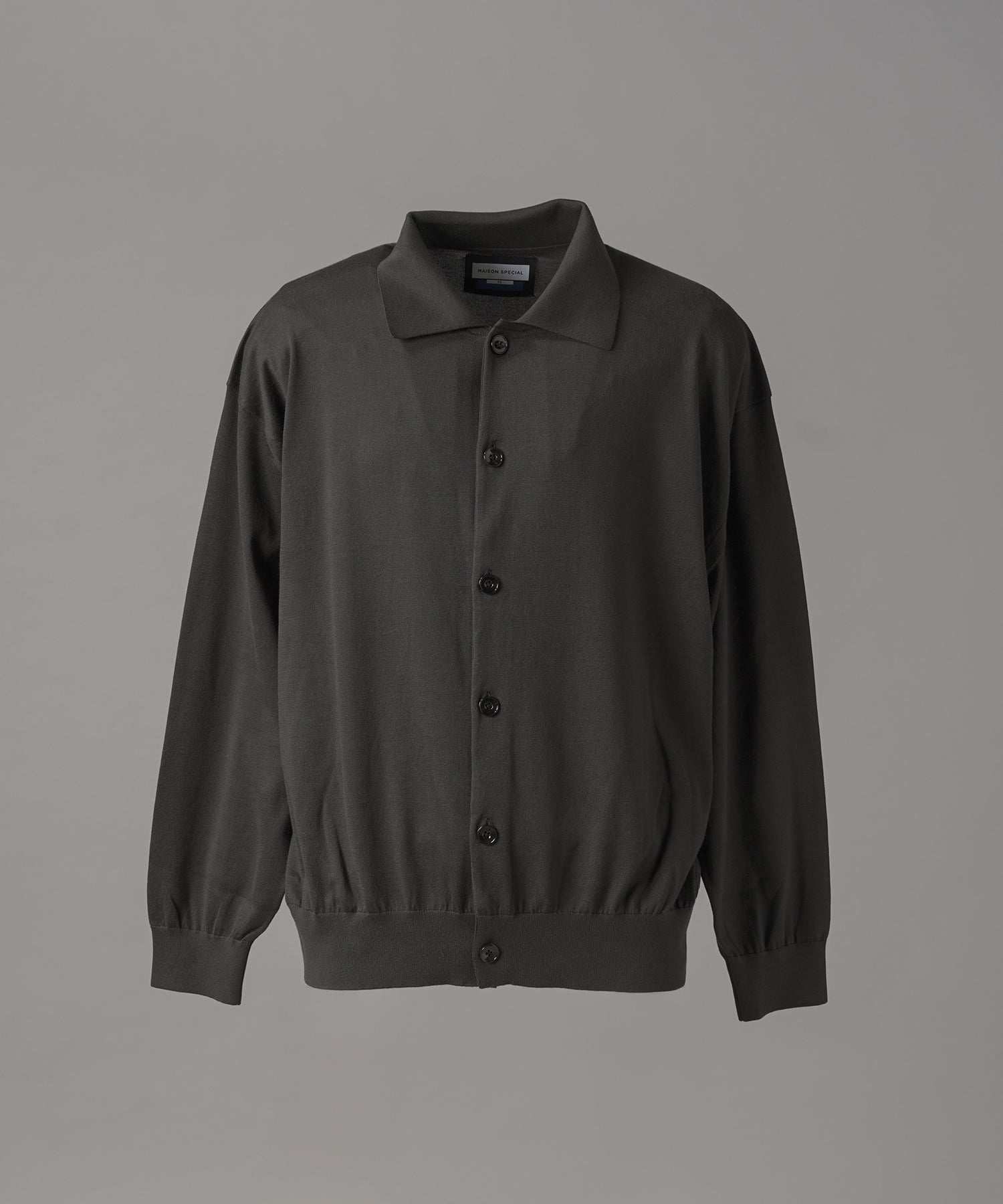 Airy Striped Gabardine Prime-Over Short-sleeved Shirt
