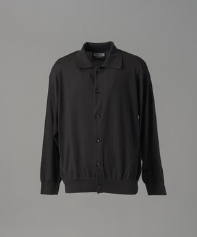 Airy Striped Gabardine Prime-Over Short-sleeved Shirt