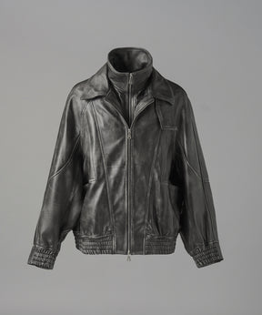 【26AW PRE-ORDER】Sheep Leather Prime-Over Layering Single Blouson
