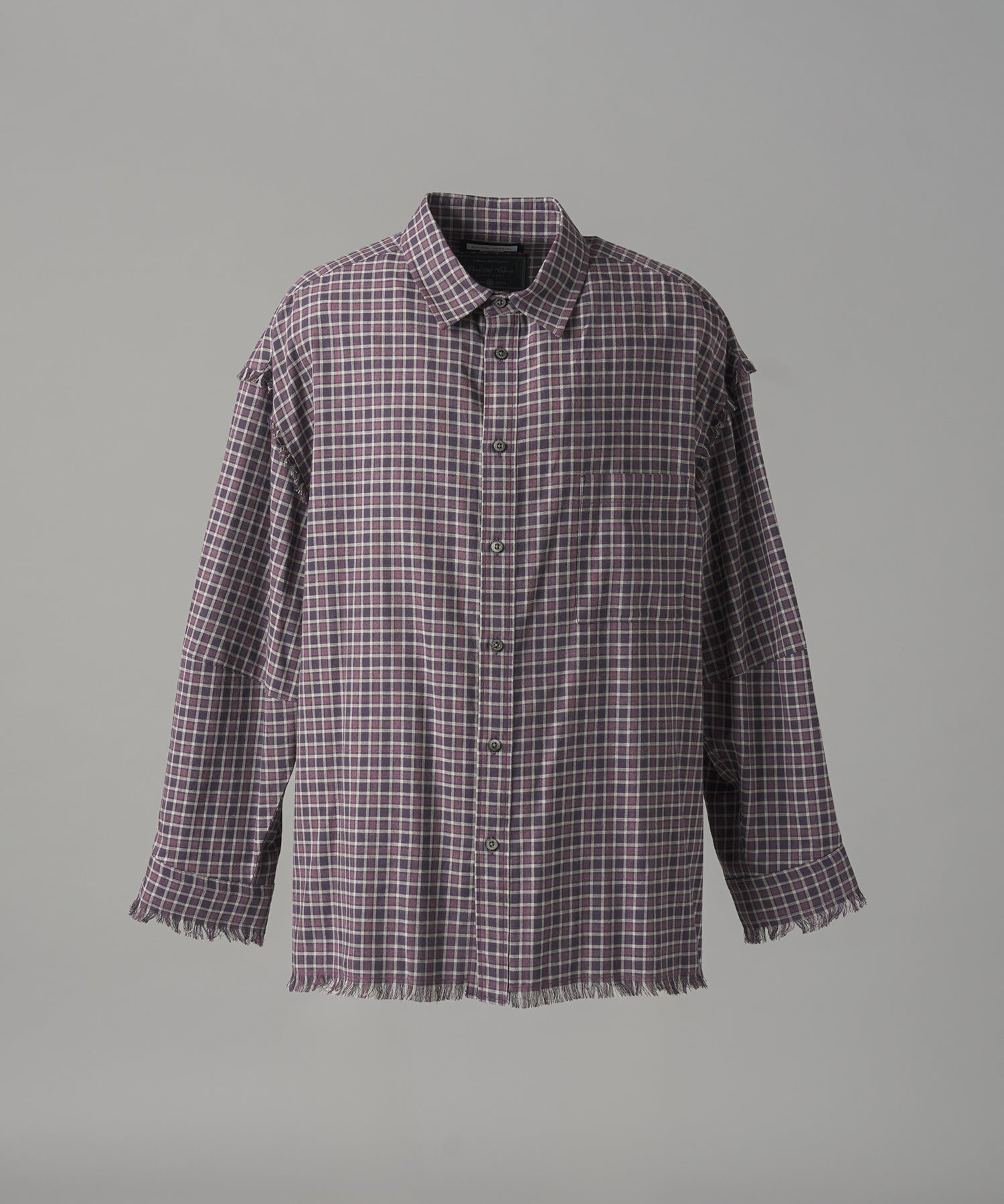 [Italian Dead Stock Fabric] Prime-Over Regular Collar Long Sleeve Shirt