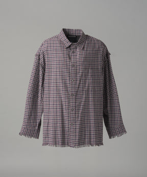 [Italian Dead Stock Fabric] Prime-Over Regular Collar Long Sleeve Shirt