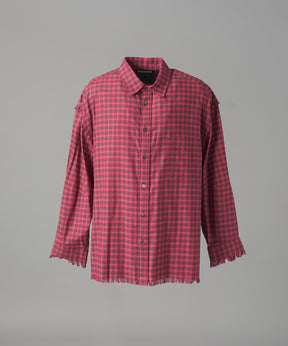 [Italian Dead Stock Fabric] Prime-Over Regular Collar Long Sleeve Shirt