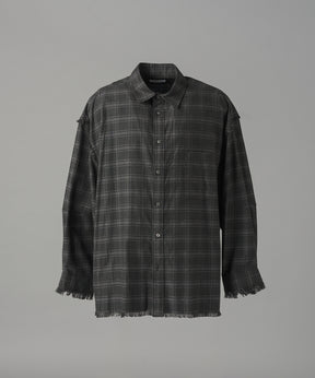 [Italian Dead Stock Fabric] Prime-Over Regular Collar Long Sleeve Shirt
