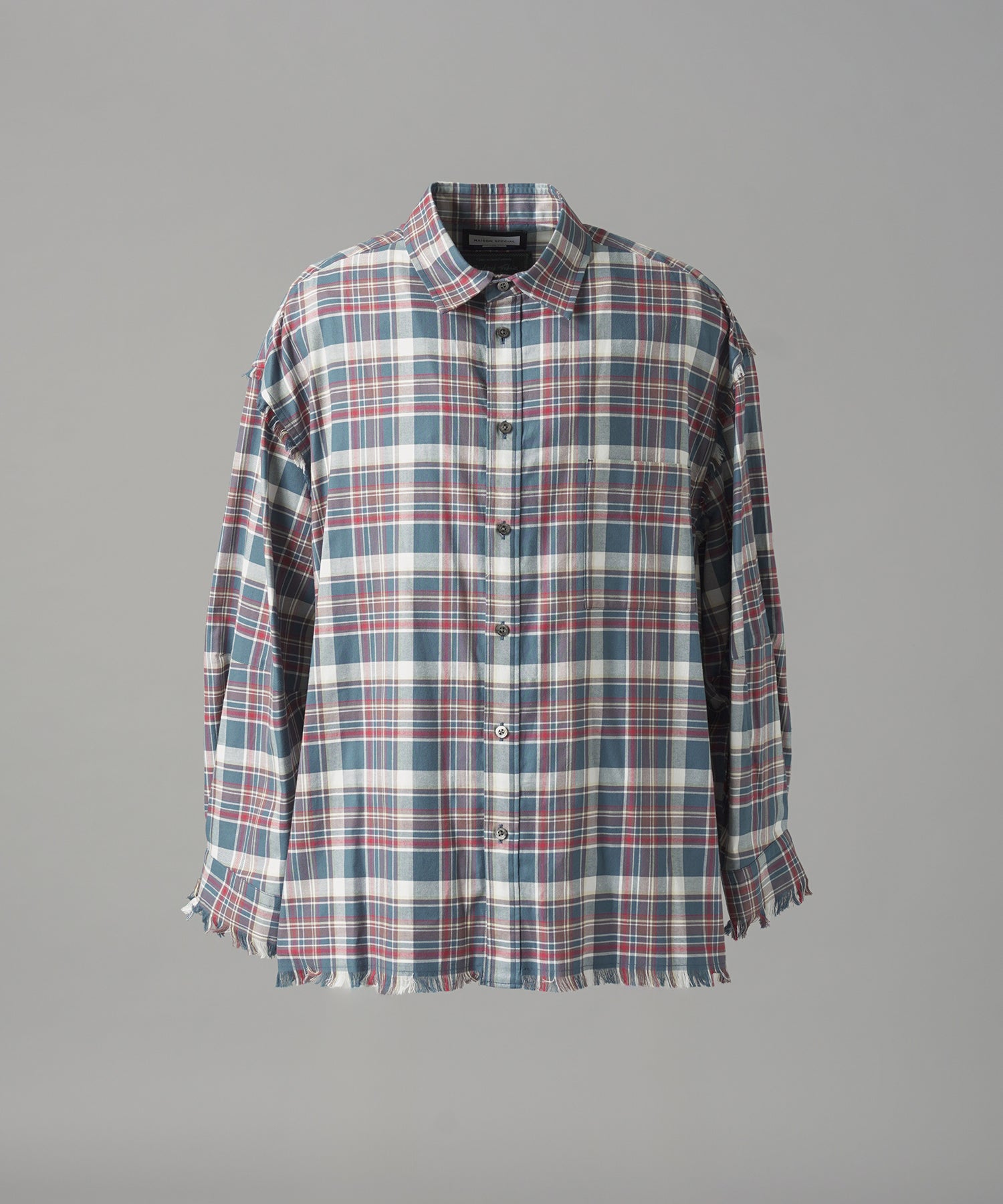 [Italian Dead Stock Fabric] Prime-Over Regular Collar Long Sleeve Shirt
