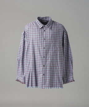 [Italian Dead Stock Fabric] Prime-Over Regular Collar Long Sleeve Shirt