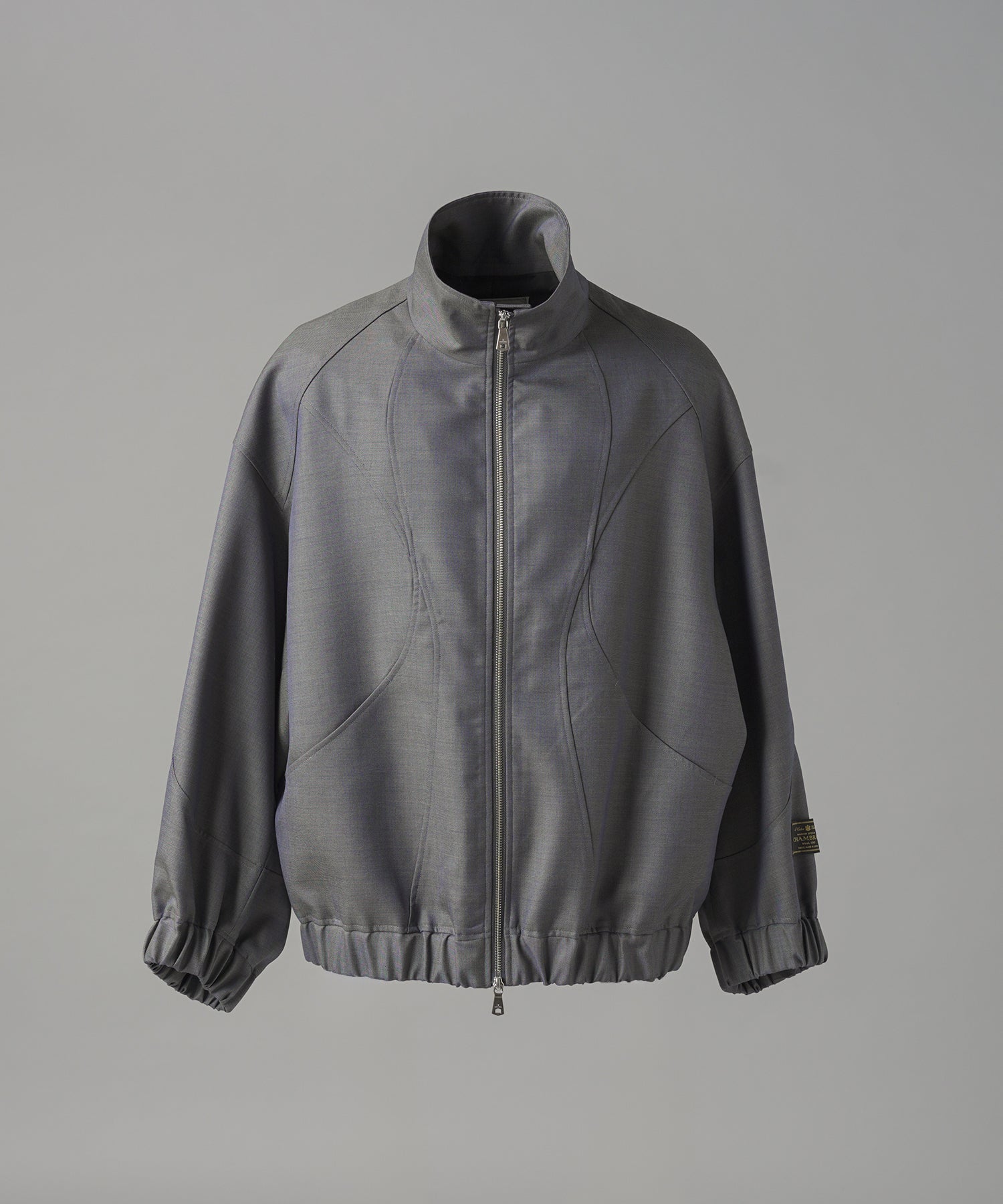 【26AW PRE-ORDER】4 Colors Chambray Washable Wool Prime-Over Switching Stand Collar Blouson
