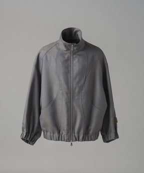 【26AW PRE-ORDER】4 Colors Chambray Washable Wool Prime-Over Switching Stand Collar Blouson