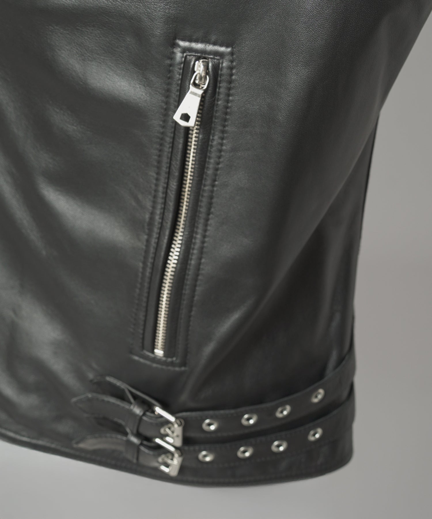【26AW PRE-ORDER】Dress-Fit Sheep Leather Double Rider Jacket