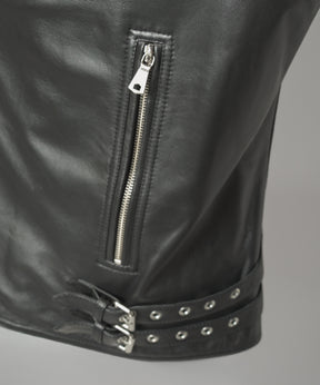 【26AW PRE-ORDER】Dress-Fit Sheep Leather Double Rider Jacket
