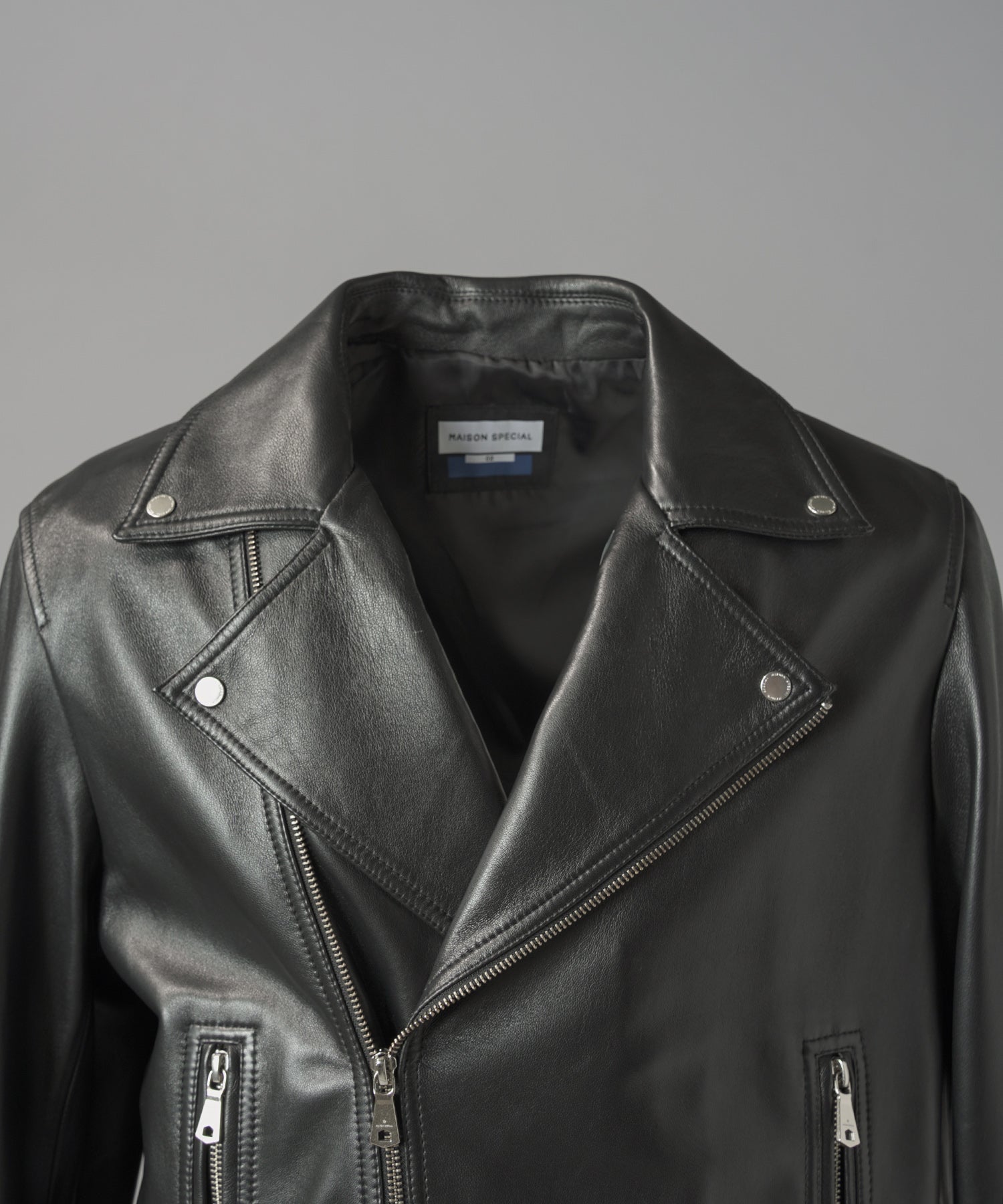 【26AW PRE-ORDER】Dress-Fit Sheep Leather Double Rider Jacket