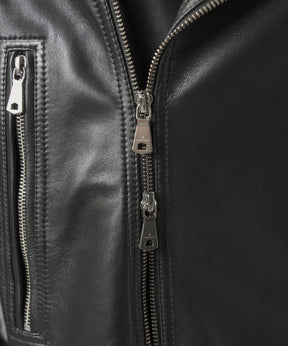 【26AW PRE-ORDER】Dress-Fit Sheep Leather Double Rider Jacket