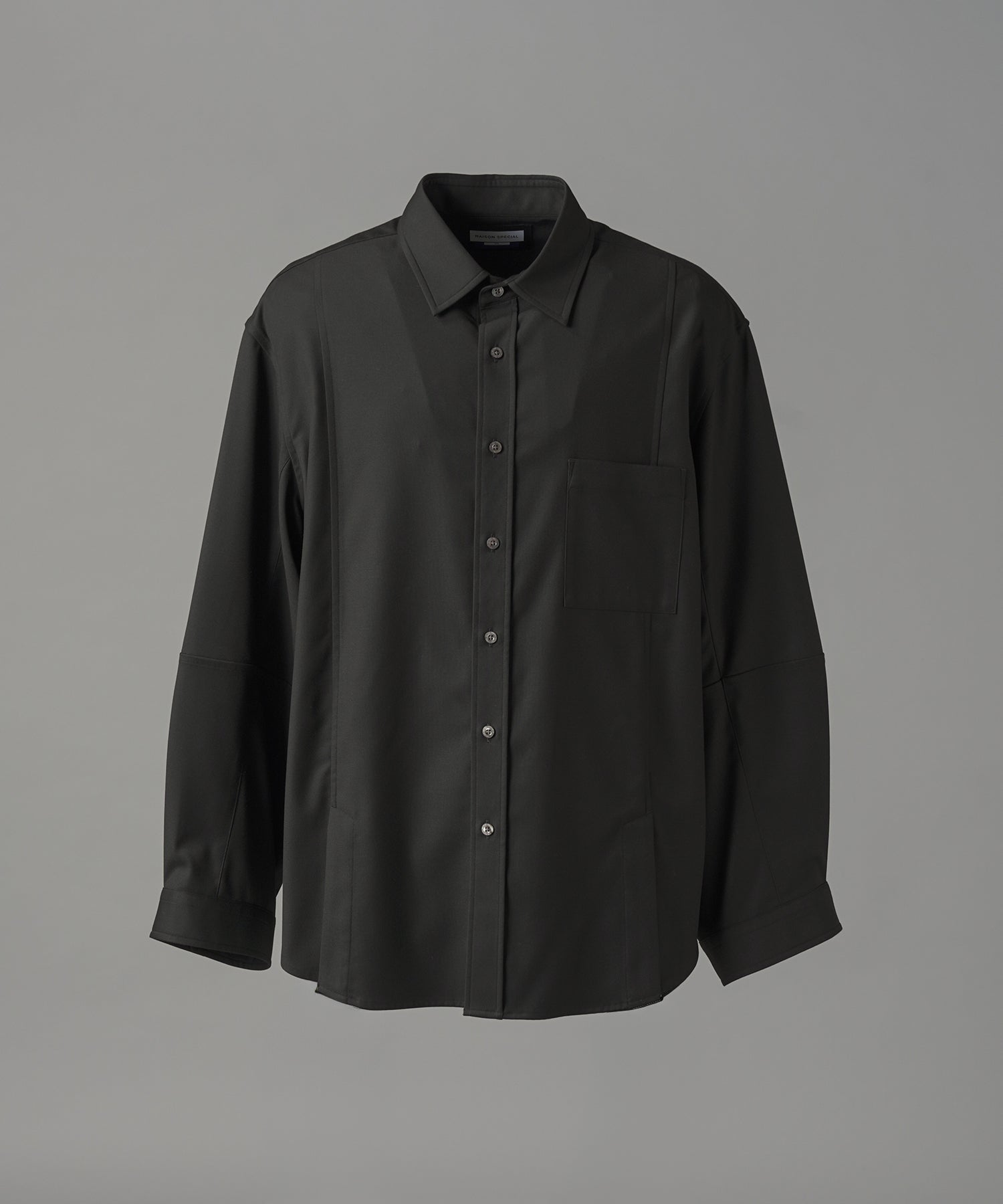 【26AW PRE-ORDER】TW Drapery Gabardine Prime-Over Ovoid Sleeve Shirt