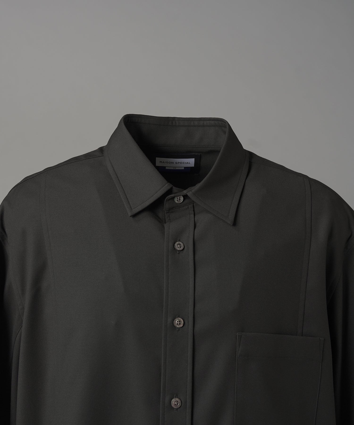 【26AW PRE-ORDER】TW Drapery Gabardine Prime-Over Ovoid Sleeve Shirt