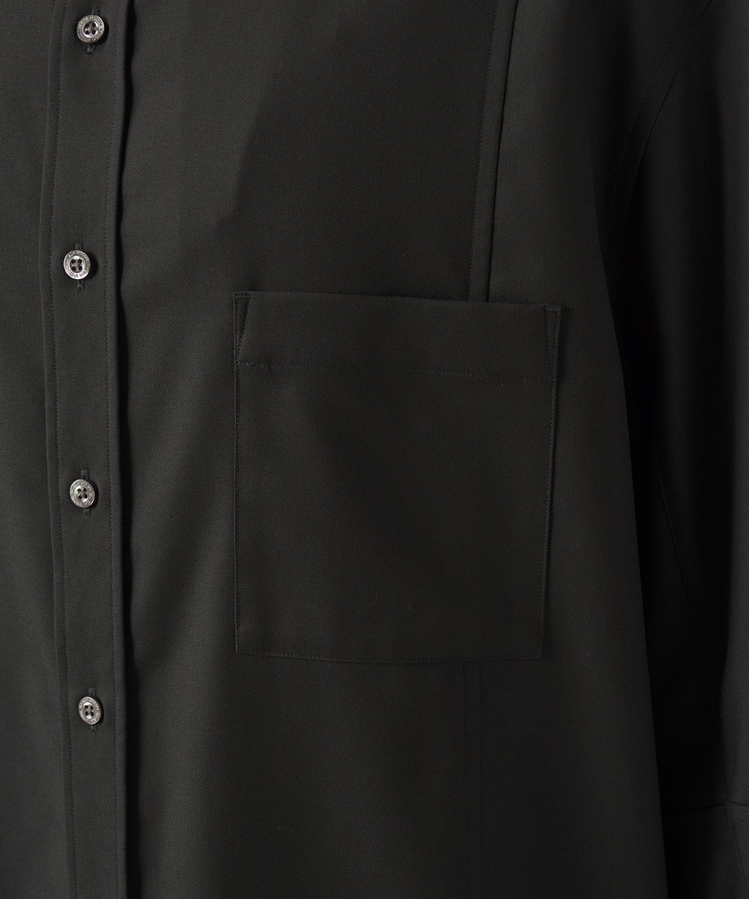 【26AW PRE-ORDER】TW Drapery Gabardine Prime-Over Ovoid Sleeve Shirt