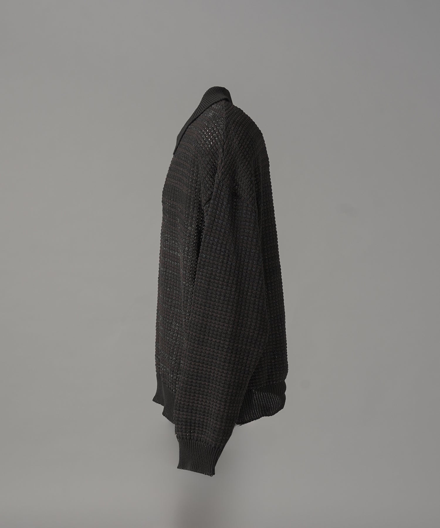 【26AW PRE-ORDER】KASURI ONI Waffle Prime-Over Knit Polo Shirt