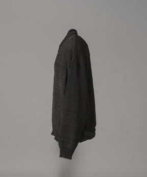 【26AW PRE-ORDER】KASURI ONI Waffle Prime-Over Knit Polo Shirt