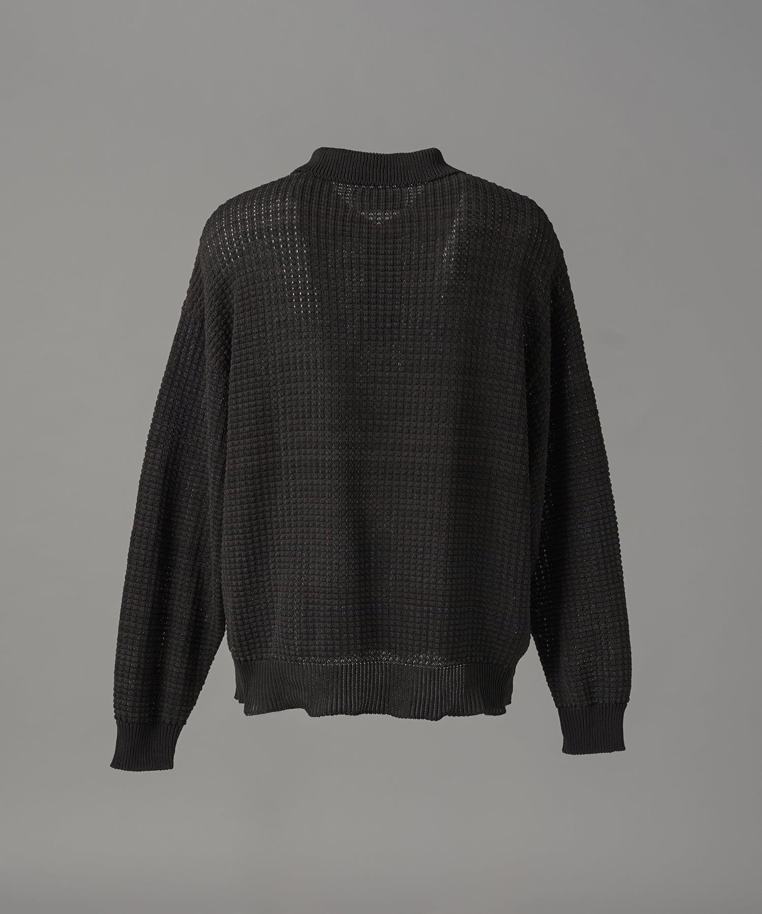【26AW PRE-ORDER】KASURI ONI Waffle Prime-Over Knit Polo Shirt