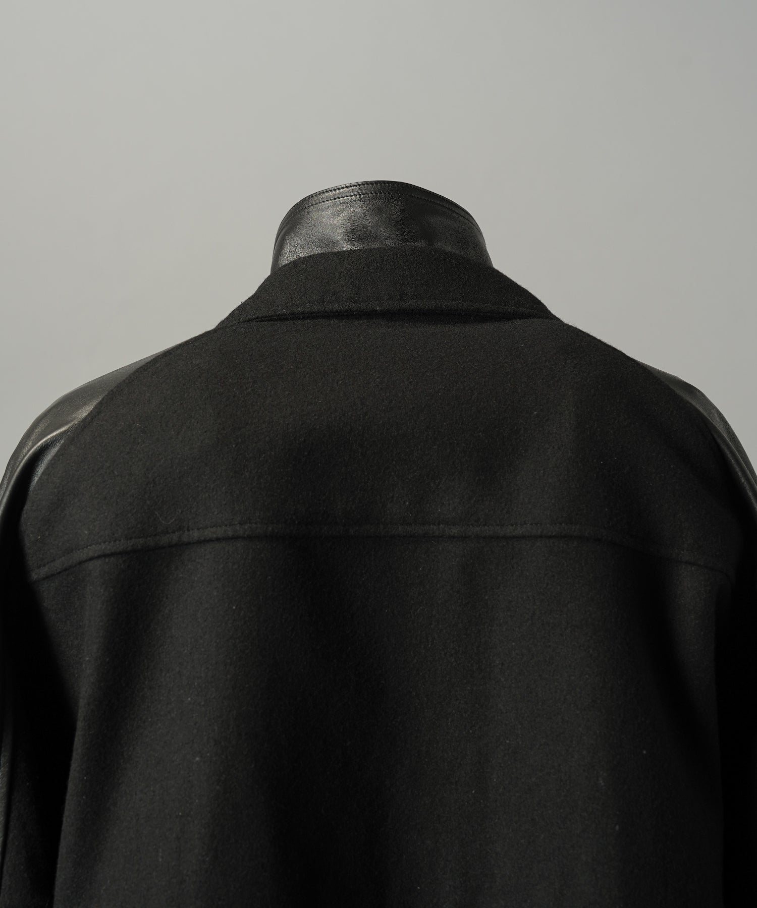 【26AW PRE-ORDER】シープレザーメルトンコンビプライムオーバーレイヤリングダブルブルゾン