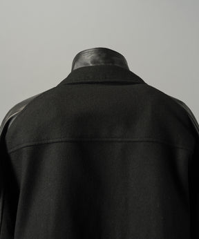 【26AW PRE-ORDER】シープレザーメルトンコンビプライムオーバーレイヤリングダブルブルゾン