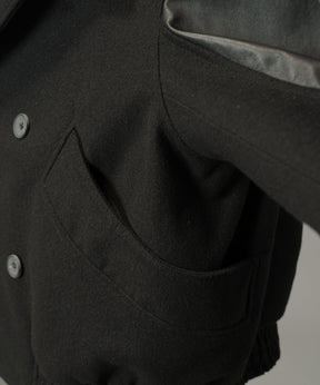 【26AW PRE-ORDER】シープレザーメルトンコンビプライムオーバーレイヤリングダブルブルゾン