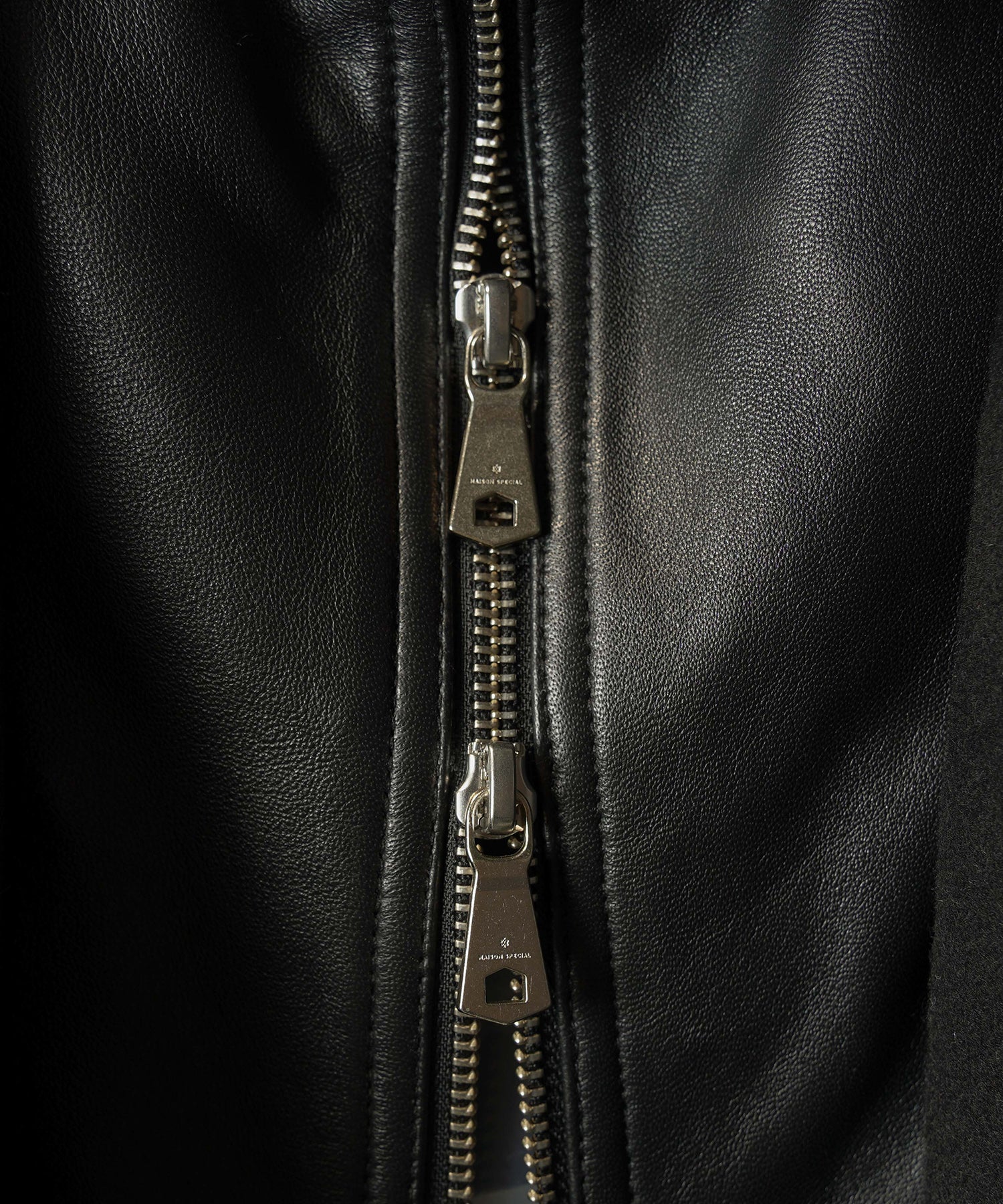【26AW PRE-ORDER】シープレザーメルトンコンビプライムオーバーレイヤリングダブルブルゾン