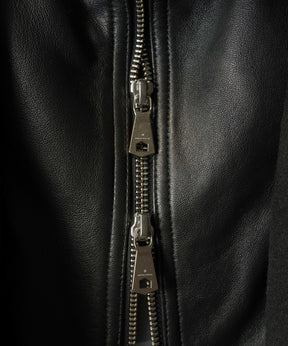 【26AW PRE-ORDER】シープレザーメルトンコンビプライムオーバーレイヤリングダブルブルゾン