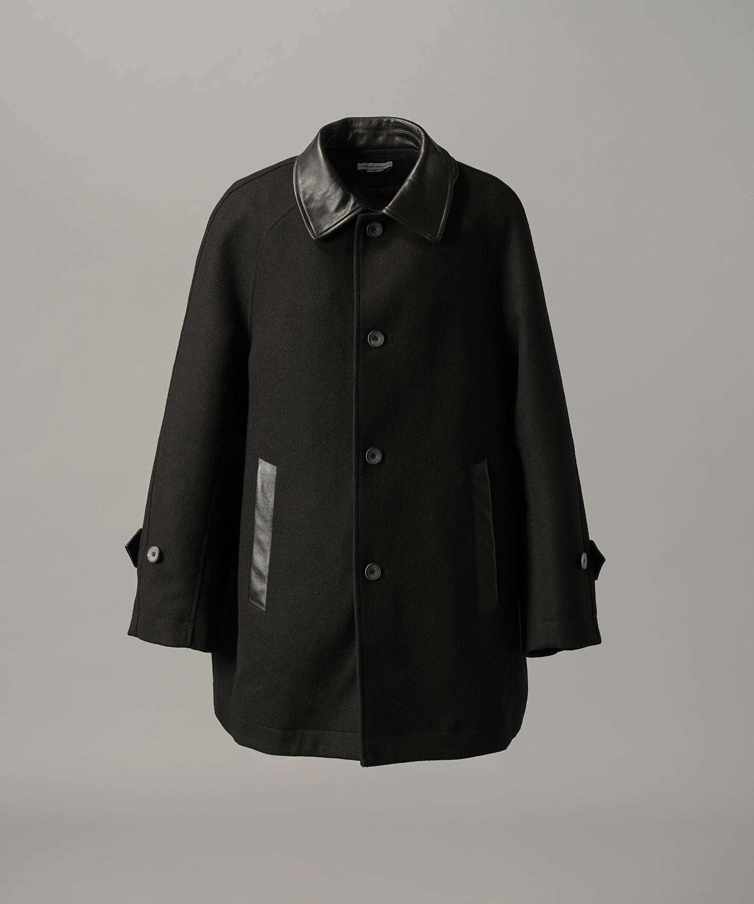【26AW PRE-ORDER】シープレザーメルトンコンビプライムオーバーハーフコート