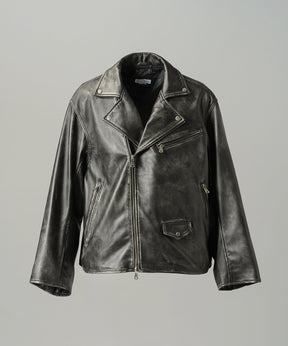 【26AW PRE-ORDER】Sheep Leather Prime-Over Double Rider Jacket