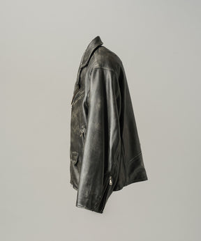 【26AW PRE-ORDER】Sheep Leather Prime-Over Double Rider Jacket