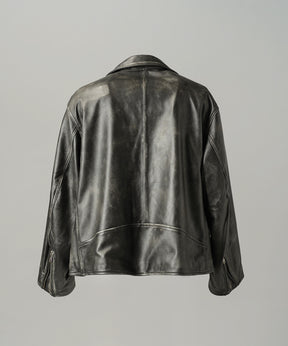 【26AW PRE-ORDER】Sheep Leather Prime-Over Double Rider Jacket
