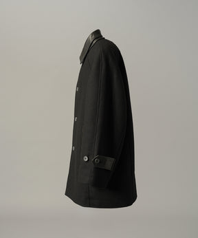 【26AW PRE-ORDER】シープレザーメルトンコンビプライムオーバーハーフコート