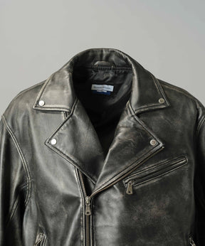 【26AW PRE-ORDER】Sheep Leather Prime-Over Double Rider Jacket