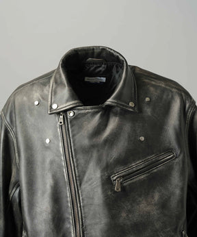 【26AW PRE-ORDER】Sheep Leather Prime-Over Double Rider Jacket