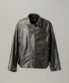【26AW PRE-ORDER】Sheep Leather Prime-Over Double Rider Jacket