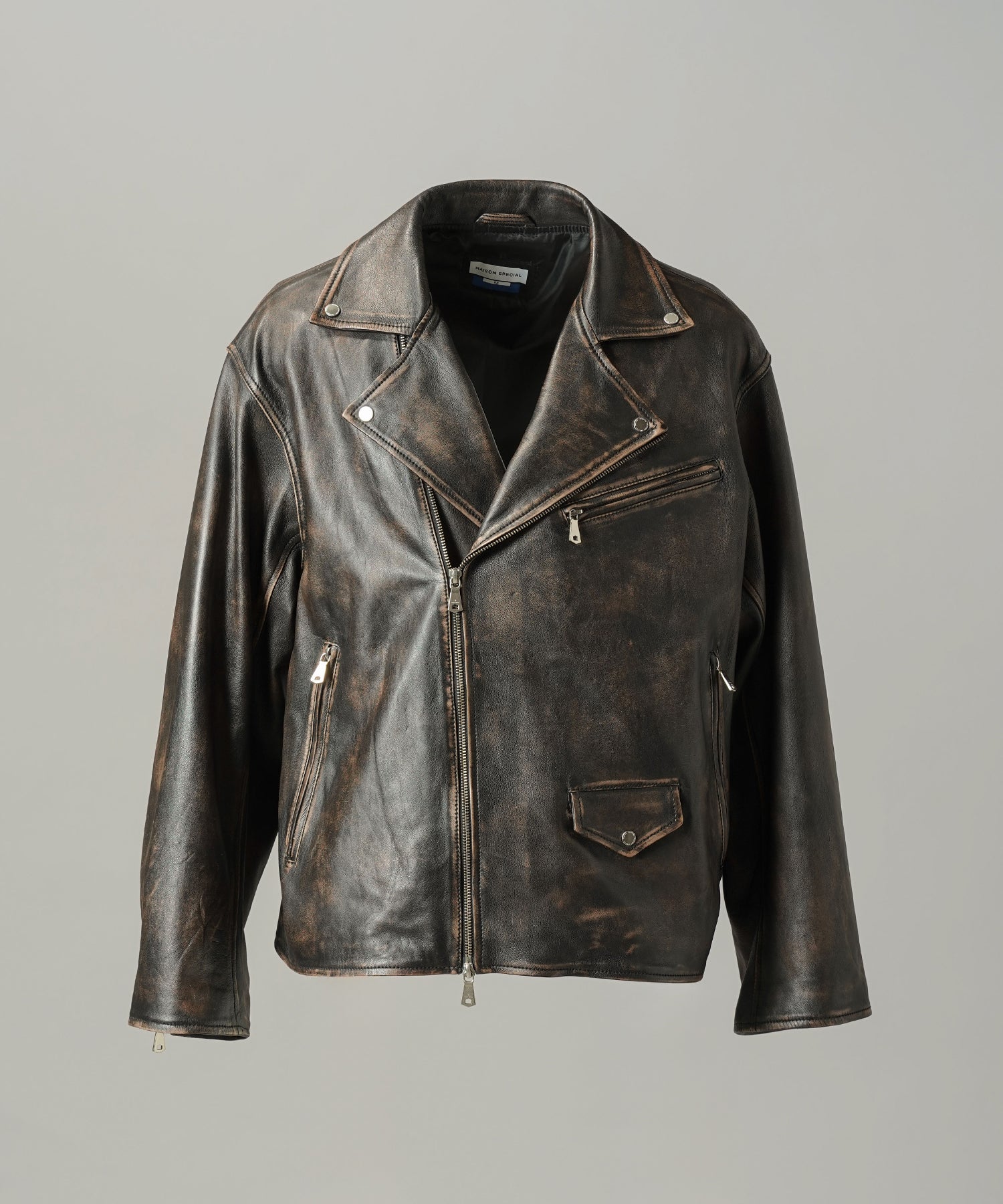 【26AW PRE-ORDER】Sheep Leather Prime-Over Double Rider Jacket