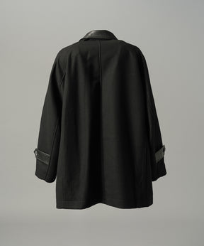 【26AW PRE-ORDER】シープレザーメルトンコンビプライムオーバーハーフコート