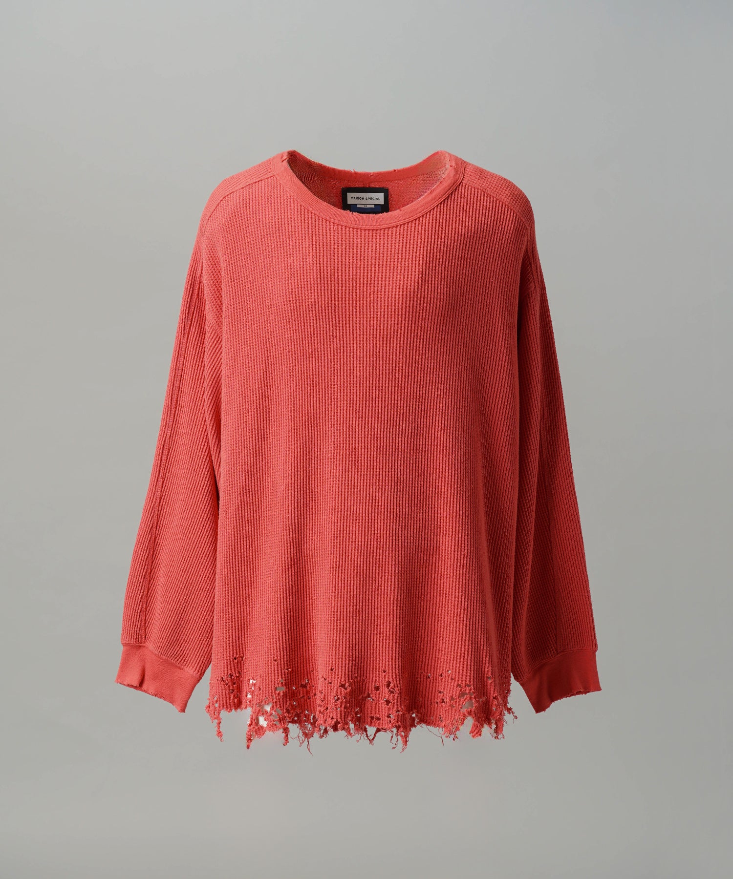 【26AW PRE-ORDER】Destructive Damage Prime-Over Long Sleeve Waffle T-Shirt