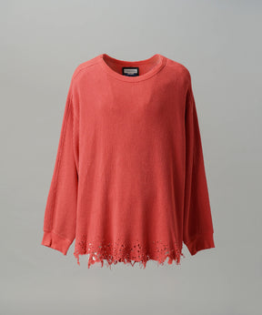 【26AW PRE-ORDER】Destructive Damage Prime-Over Long Sleeve Waffle T-Shirt