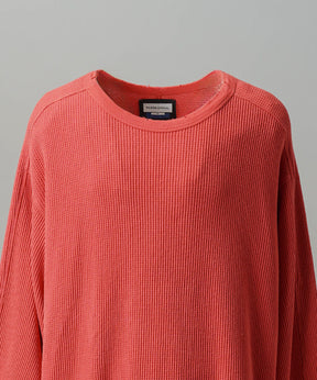 【26AW PRE-ORDER】Destructive Damage Prime-Over Long Sleeve Waffle T-Shirt