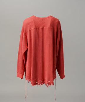 【26AW PRE-ORDER】Destructive Damage Prime-Over Long Sleeve Waffle T-Shirt