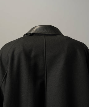 【26AW PRE-ORDER】シープレザーメルトンコンビプライムオーバーハーフコート