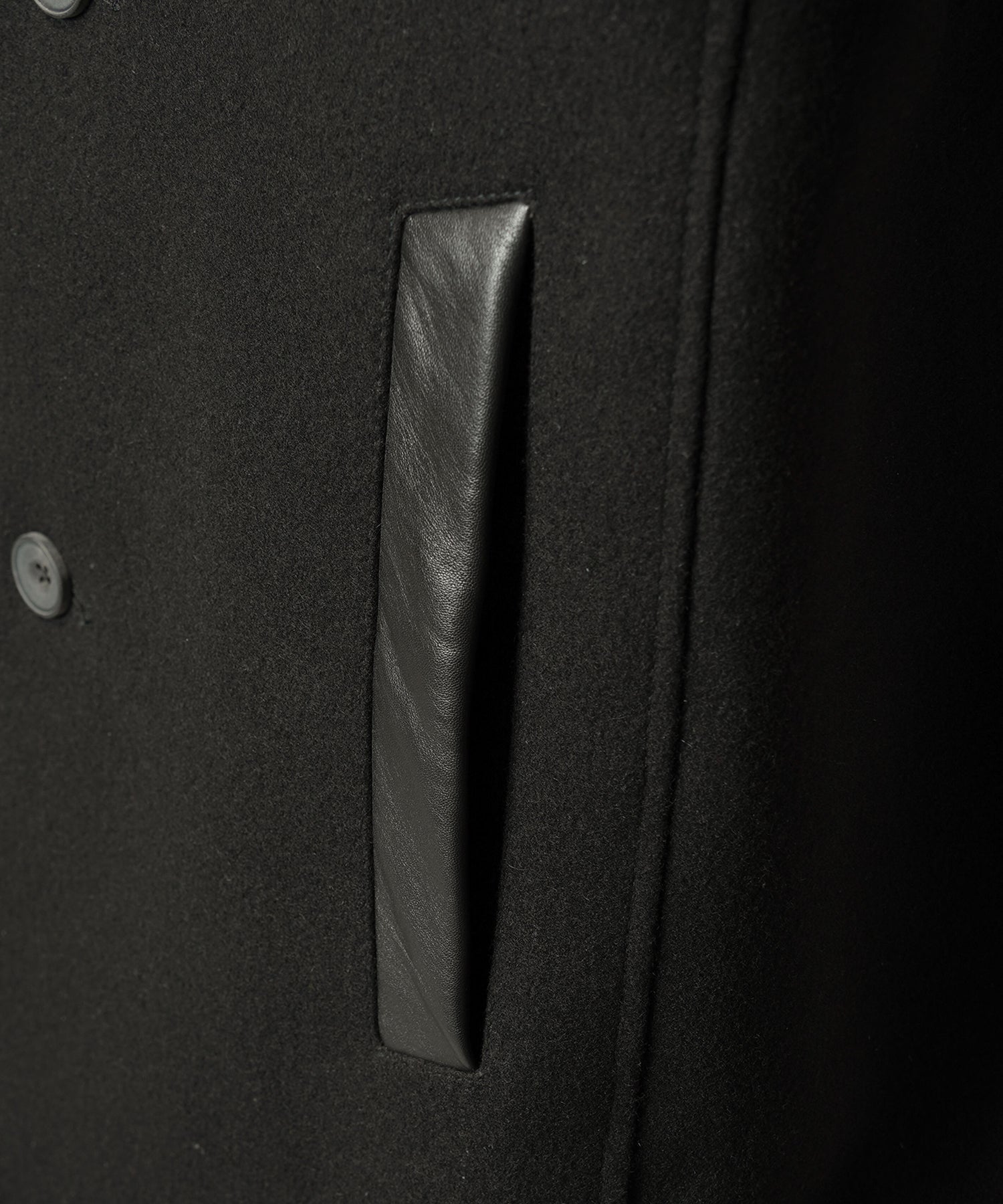 【26AW PRE-ORDER】シープレザーメルトンコンビプライムオーバーハーフコート