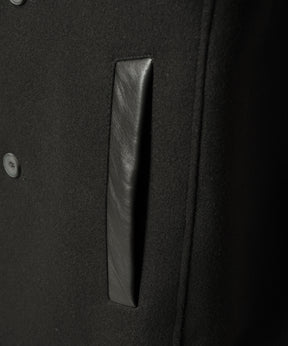 【26AW PRE-ORDER】シープレザーメルトンコンビプライムオーバーハーフコート