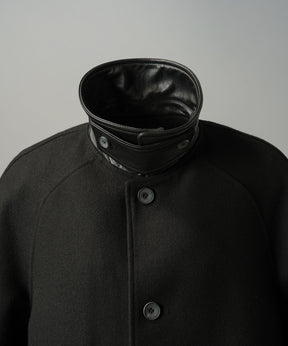 【26AW PRE-ORDER】シープレザーメルトンコンビプライムオーバーハーフコート