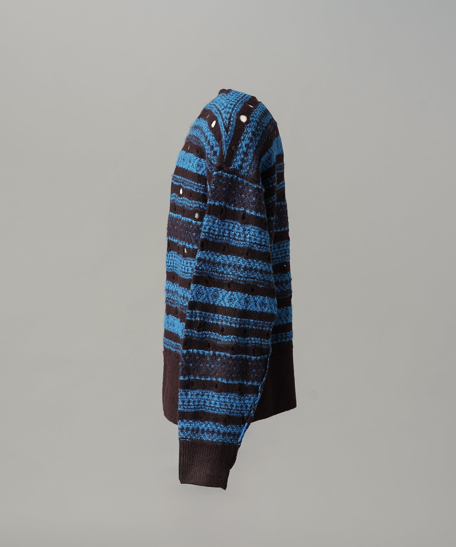 【26AW PRE-ORDER】Fair Isle Border Prime-Over Crew Neck Sweater