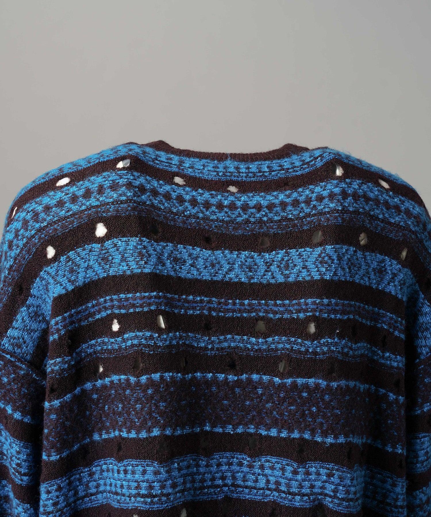 【26AW PRE-ORDER】Fair Isle Border Prime-Over Crew Neck Sweater