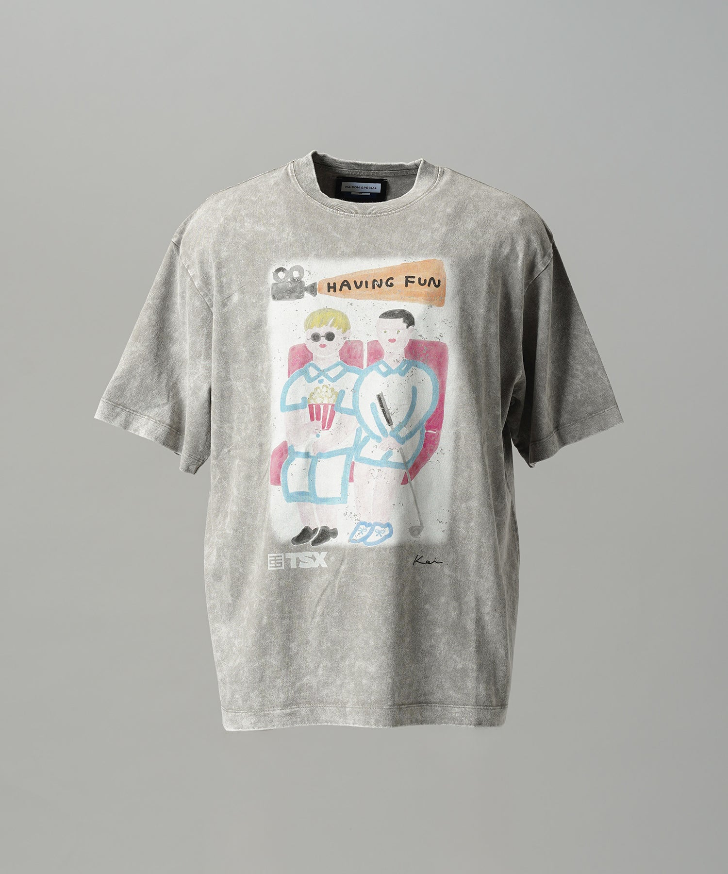 [预购] [TEZUKA CHARACTERS for MAISON SPECIAL] - UNICO - Prime-Over 褪色圆领图案 T 恤